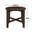 Round Solid Wood End Table, Dark Brown