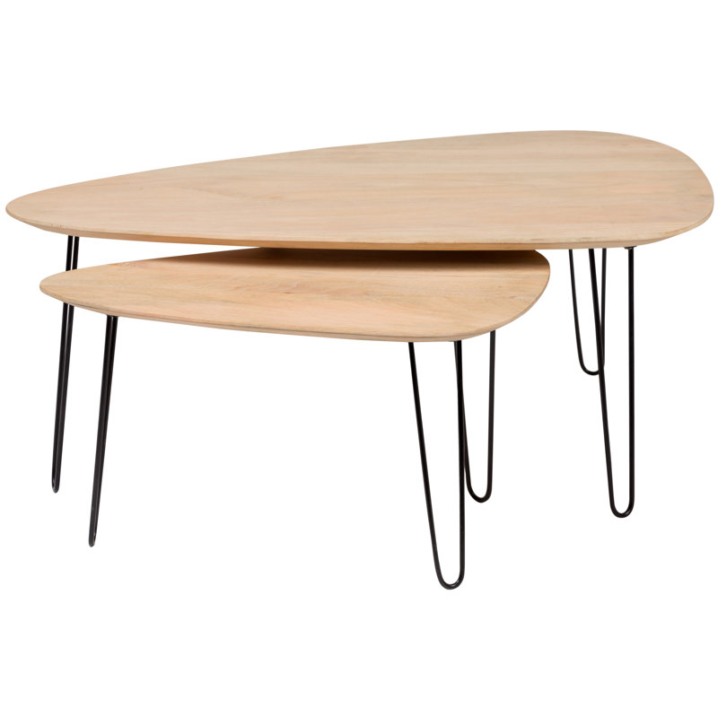2 tables emboîtables Laverty, Naturel