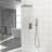 Dual Shower Head System - 10 Inch Brushed Nickel With Easy Installation, Nozzle And Handheld Option Square Rainfall Head, Spray Feature For A Safe Enjoyable-121077020