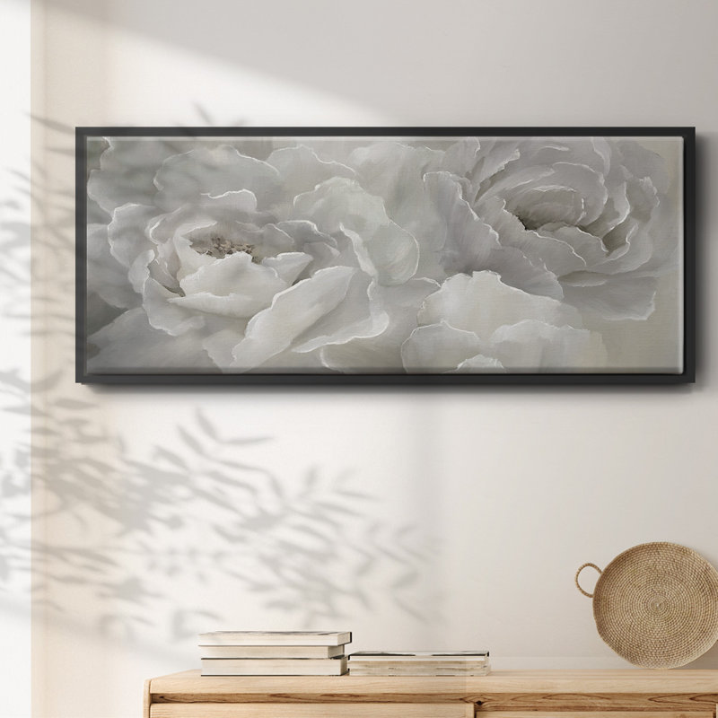 Doux pivoine, toile encadrée, H 8 po x l 20 po
