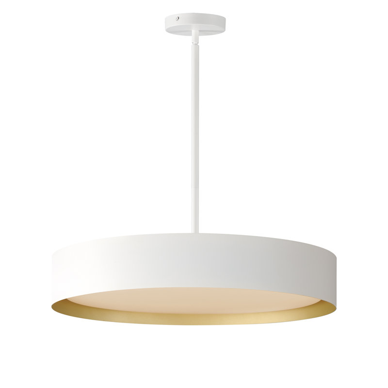 Artyom 1 - Light LED Drum Pendant, White/Gold