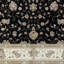 Elegance Oriental Area Rug in Black/Ivory