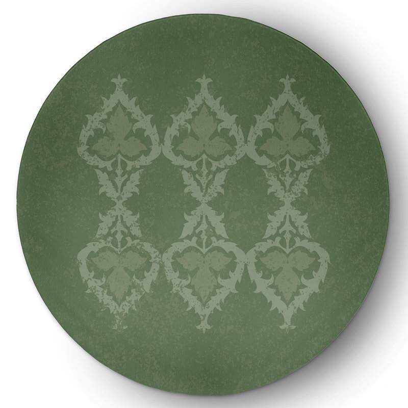 Seydou Chenille Abstract Indoor Rug, Round 5'