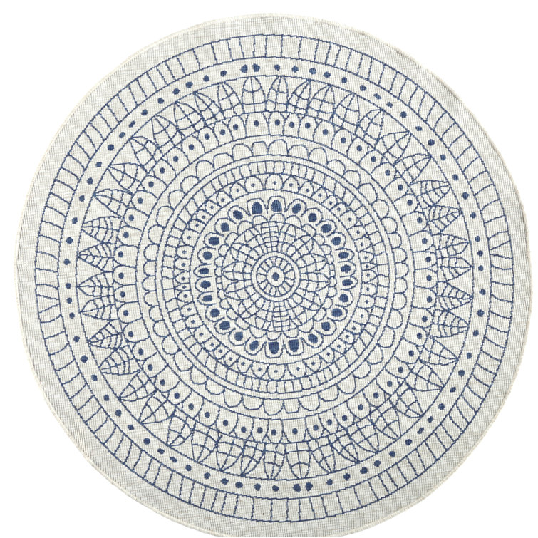 Porto Reversible Blue/Cream Rug