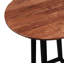 Tri-Mesa Round Walnut Wood Dining Table