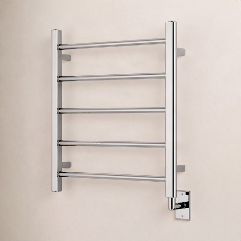Ryton Wall Mount Electric Towel Warmer, 26" H x 24" W x 5.19" D, Chrome