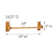 Dalton 18 in. Towel Bar in Honey Oak