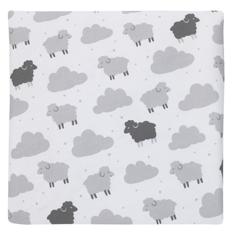 Drap-housse pour lit de bébé pour lit de bébé 100% coton ovin cloud