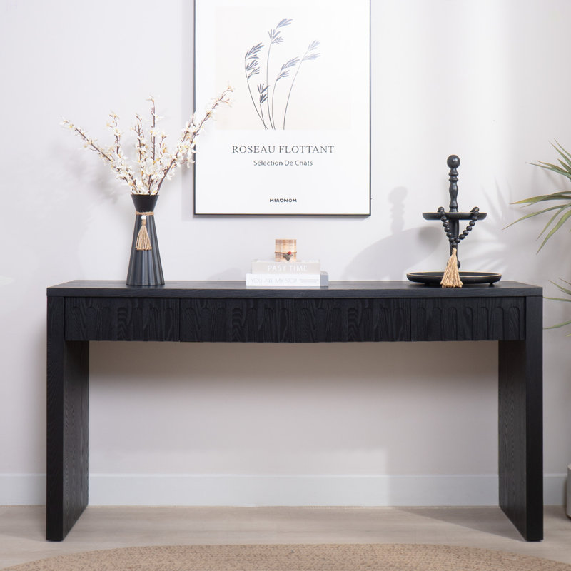 Console moderne avec 4 tiroirs - Table d'entrée avec rangement 59,2 po