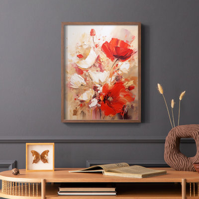 FLORAL Series CCCCXVI - reproduction encadrée de qualité supérieure - prête à être accrochée - aucun clou requis