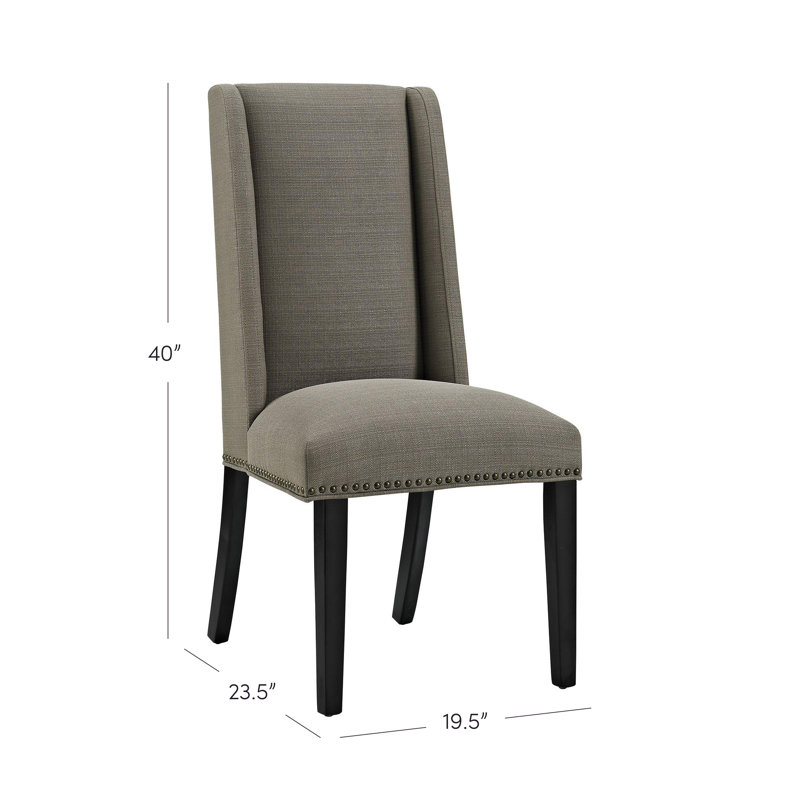 Modway Baron Fabric Dining Chair, Granite