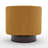 Applewold Upholstered Orange Corduroy Swivel Barrel Chair with Solid Wood Base-108258984