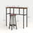 6-Piece Bar Table Set with 2 Breakfast Tables 4 Stools for Kitchen