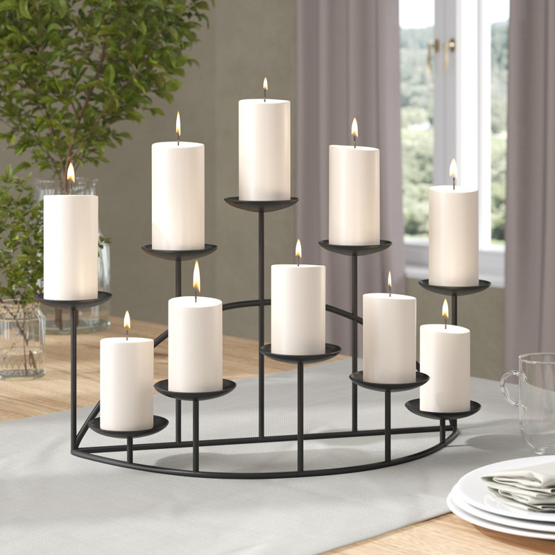 Elisabeth 11'' H Metal Tabletop Candelabra