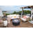 Venice 34" Outdoor Concrete Fire Table 50,000 BTU - Includes Lava Rocks & PVC Cover-656771810-596176951