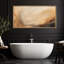 «Abstract Brown Strokes Relaxing Calm», impression sur toile encadrée surdimensionnée-111653586-111653588