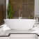 66.9'' x 34'' Freestanding Soaking Solid Surface Bathtub