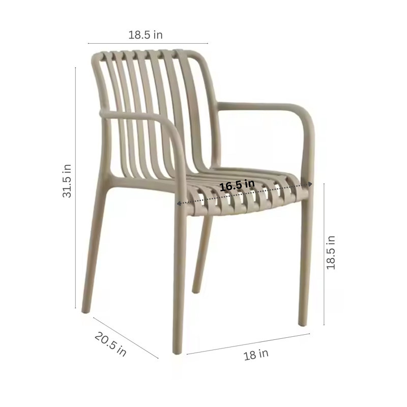 Amazonia 5Pc Pethere FSC Wood And Resin Outdoor Patio Dining Set, Sand