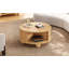 Table basse 31,8 "avec rangement cannelé en bois massif pour le salon