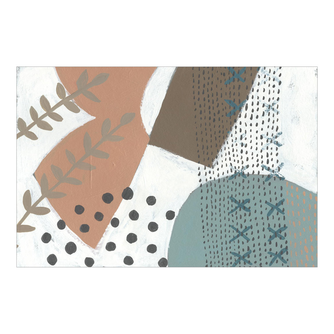 Carnival of Shapes in Salmon I 1.9m x 2.88m Textured Matte Peel & Stick Wall Mural