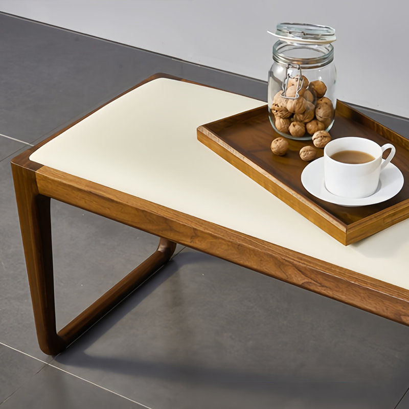 Banc rembourré Shaylen, Blanc cassé