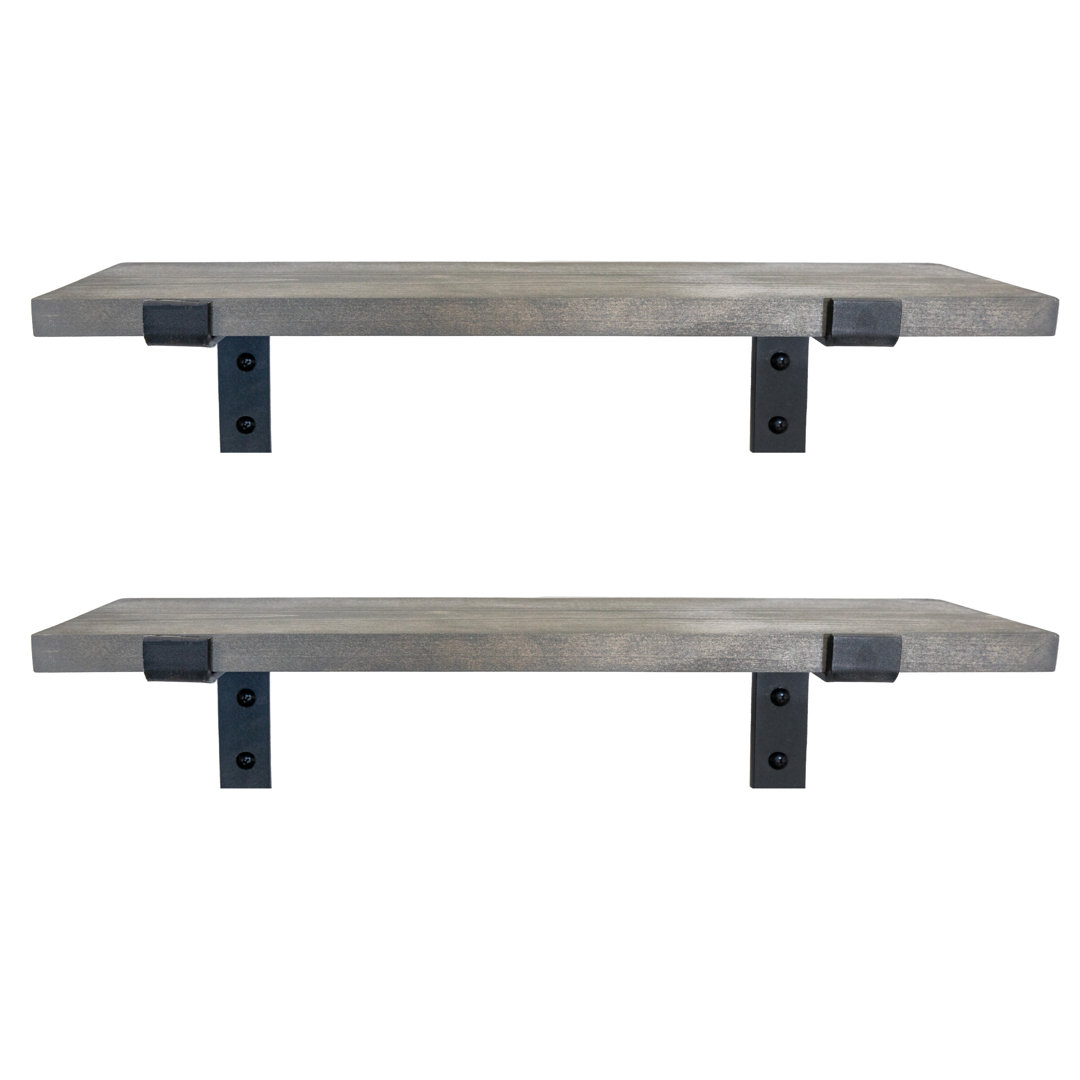 Emerald Lee 2 Piece Poplar Bracket Shelf (Set of 2) Rayne Mirrors