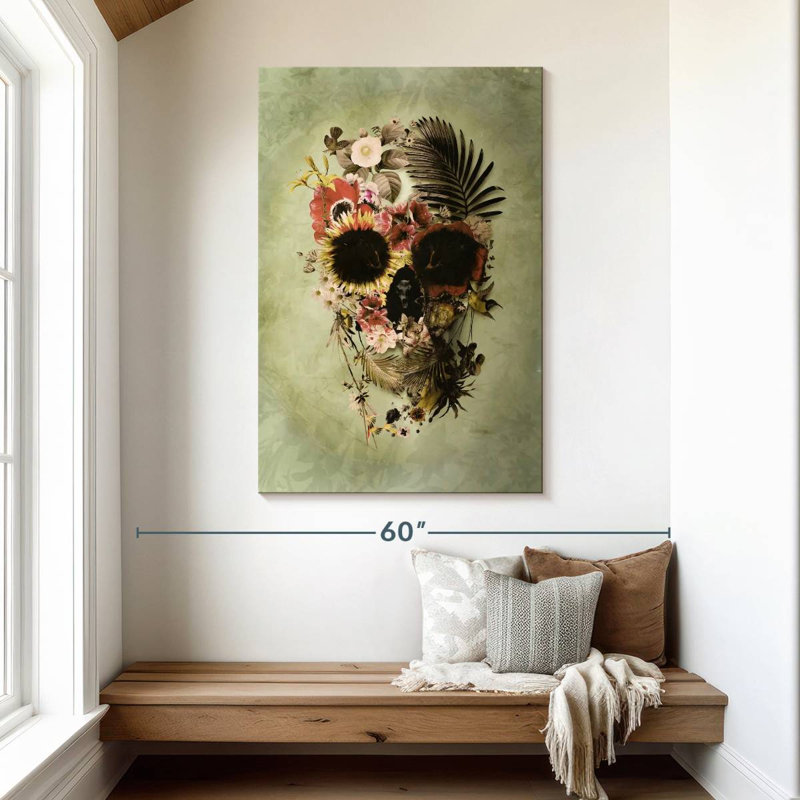 Hitzel Garden Skull Light, 48" H x 32" W