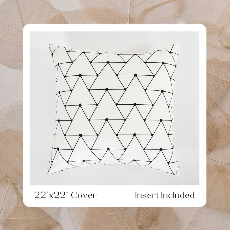 Geometric Triangle Throw Pillow 22"