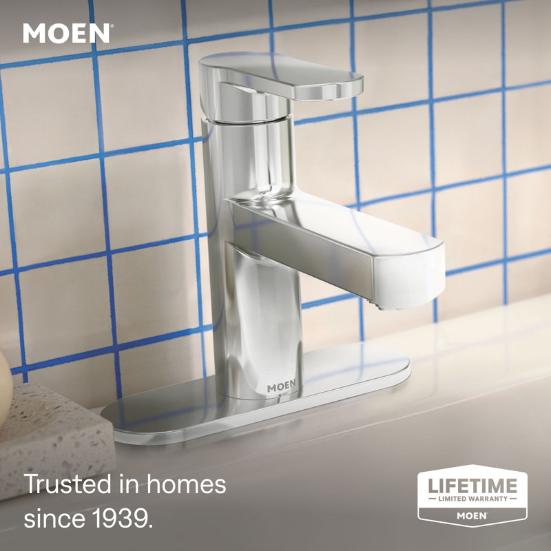 Laris Single Hole Bathroom Faucet with Drain Assembly, Chrome