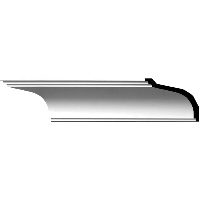 3 3/4"H x 4 1/8"P x 5 5/8"F x 94 1/2"L Dylan Traditional Smooth Crown Moulding