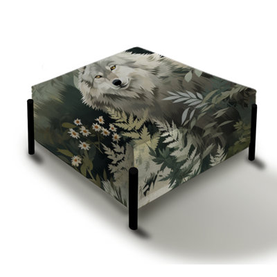 Yermo - Animal Print Large Square Ottoman