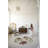 Pink Beige Themed Rose Patterned Creative Modern Woven Base Round Decorative Carpet-1077597657
