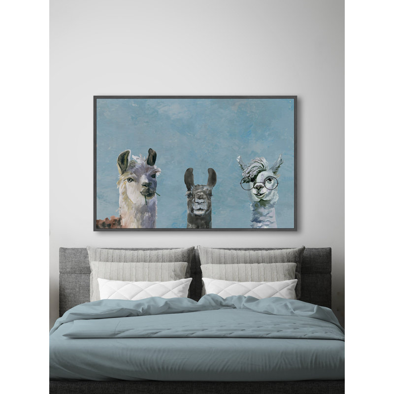 «Llama Geeks», reproduction sur toile encadrée, H 16 po x l 24 po x P 1,5 po