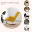 Chaise berçante rembourrée à haut dossier avec pieds en bois massif Teddy-700272004
