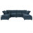 Double-Layer Cushion Modern Large U-Shaped Modular Sofa-1425301960