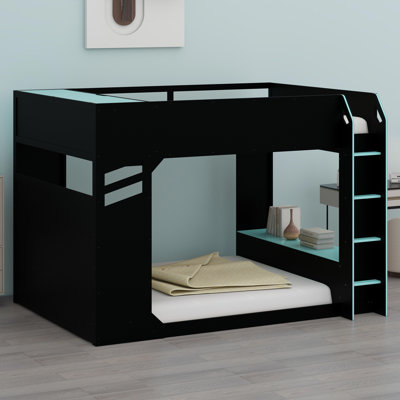 Lit mezzanine avec bureau à hauteur réglable