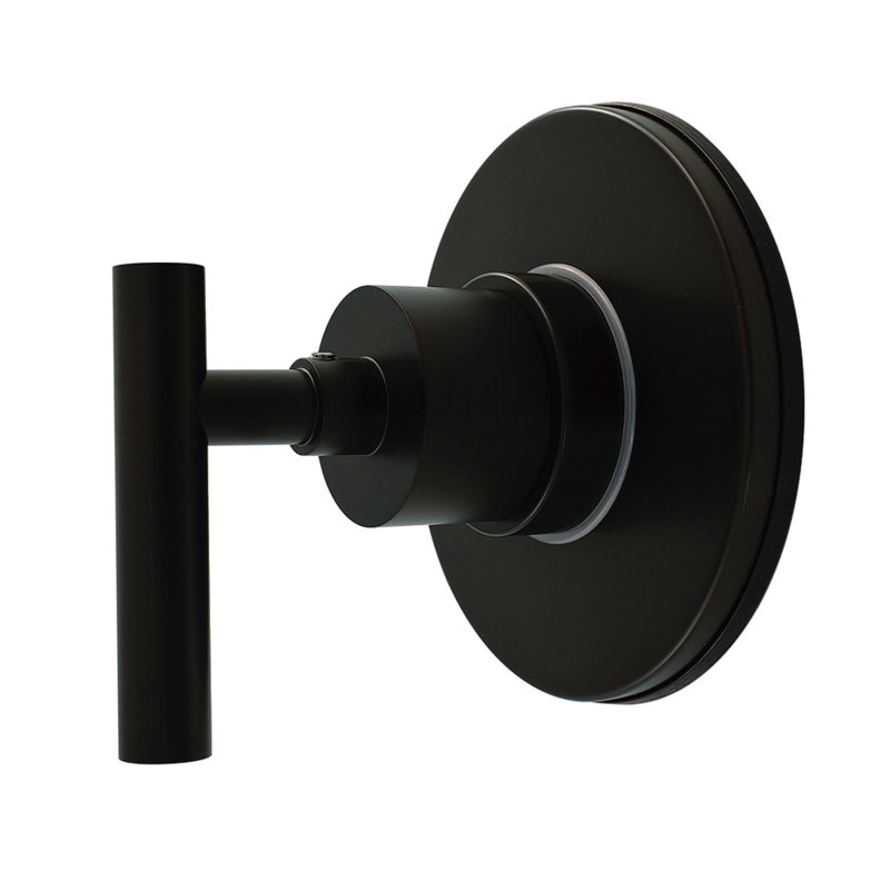 Kingston Brass Manhattan Single-Handle Wall Mount Six-Way Diverter Valve with Trim Kit, Matte Black