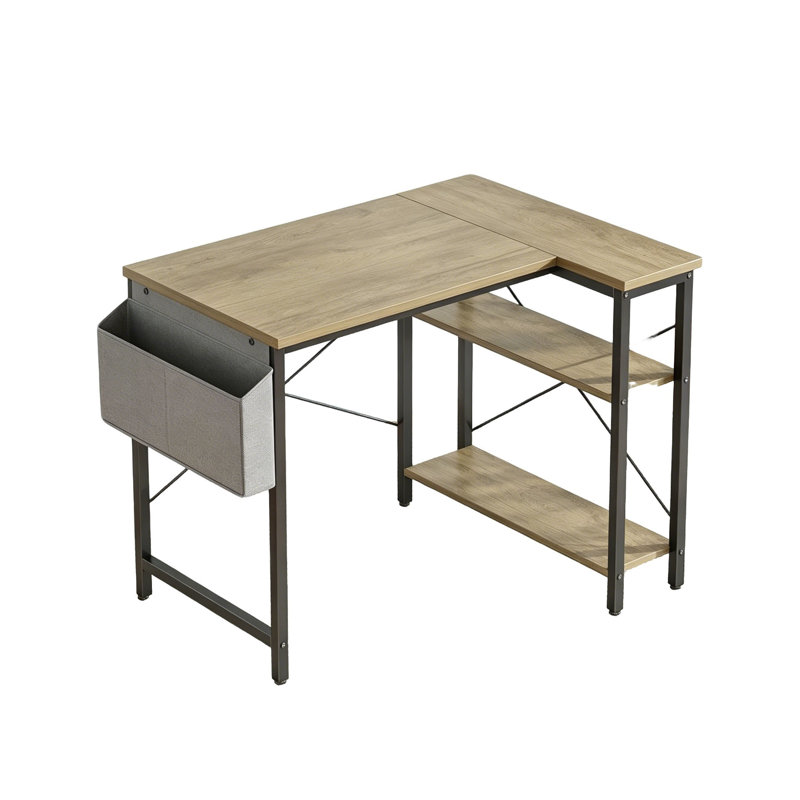 MDF Steel Computer Desk, Grey/Black