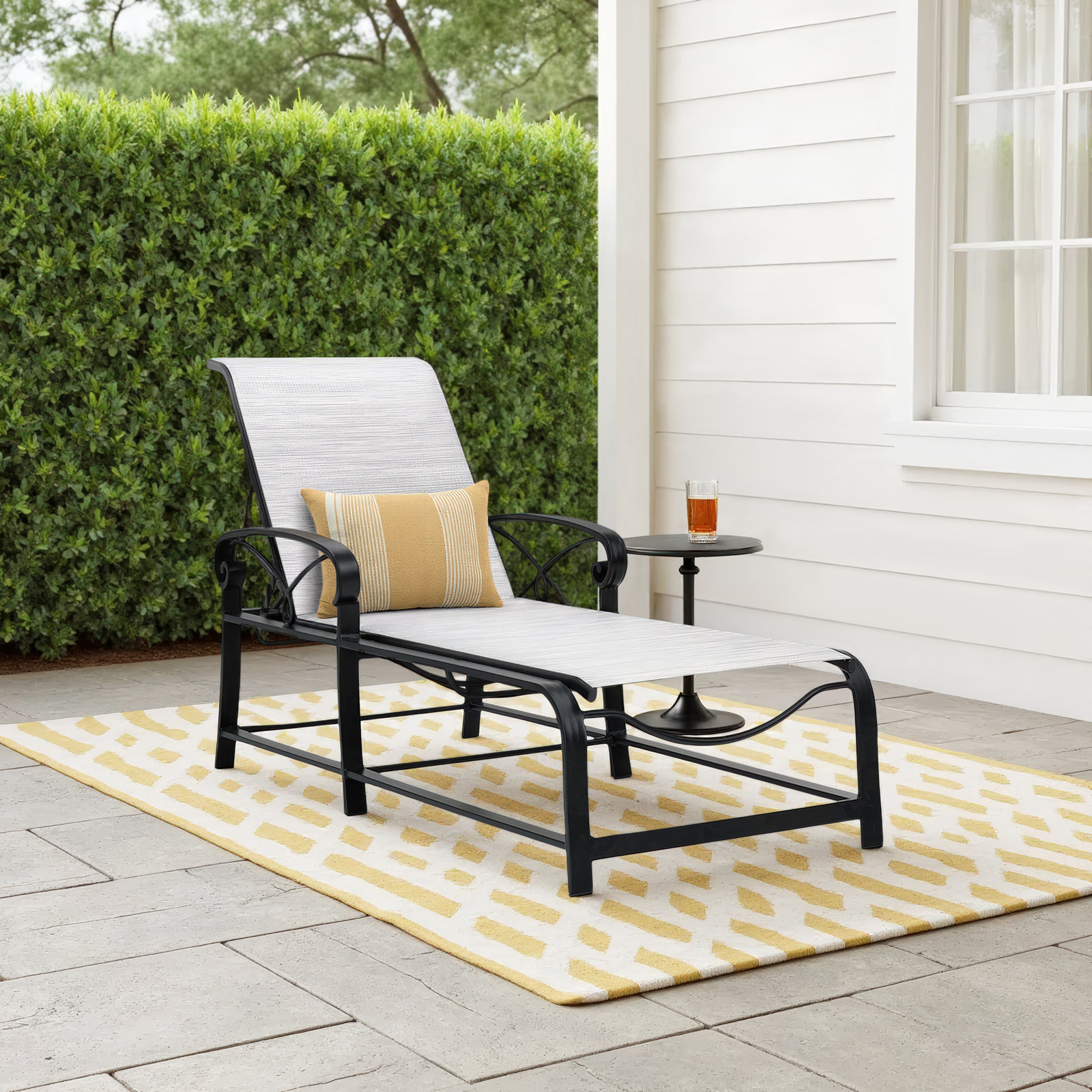 26'' Outdoor Aluminum Chaise Lounge