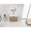 Meuble-lavabo autoportant avec lavabo en résine et 2 portes d'armoire à fermeture en douceur-1150241167