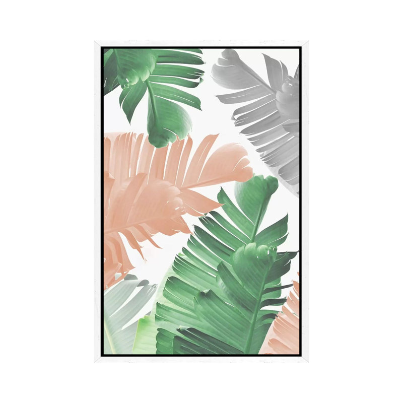 Banana Leaf Play by Sisi & Seb - Gallery-Wrapped Canvas Giclée on Canvas, White Framed, 101.6 cm H x 66.04 cm W
