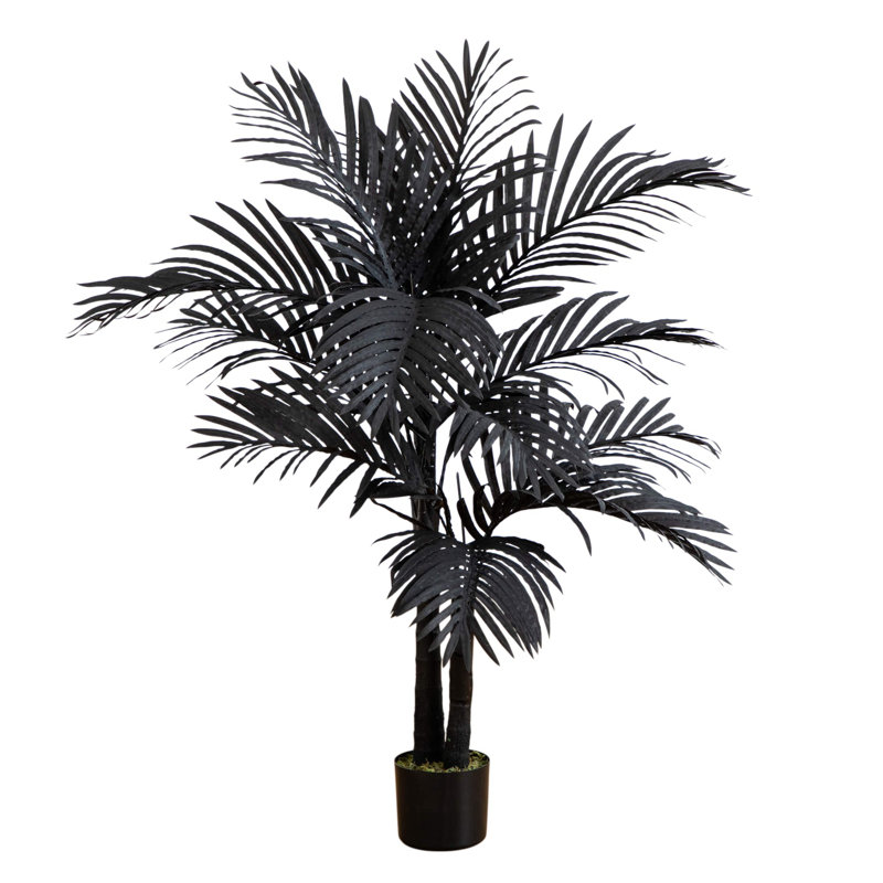 4Ft. Artificial Halloween Black Golden Cane Tree