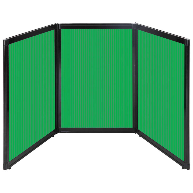 Présentoir de table pliable de 36 po de hauteur, H 36 po x l 78 po x P 3 po, Vert