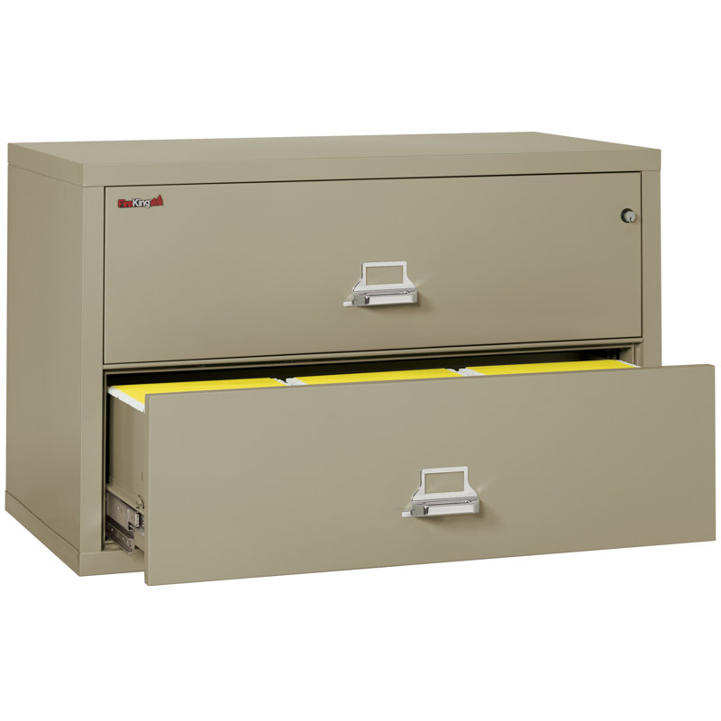 Fireproof 2 - Drawer File Cabinet, Pewter, Key Lock