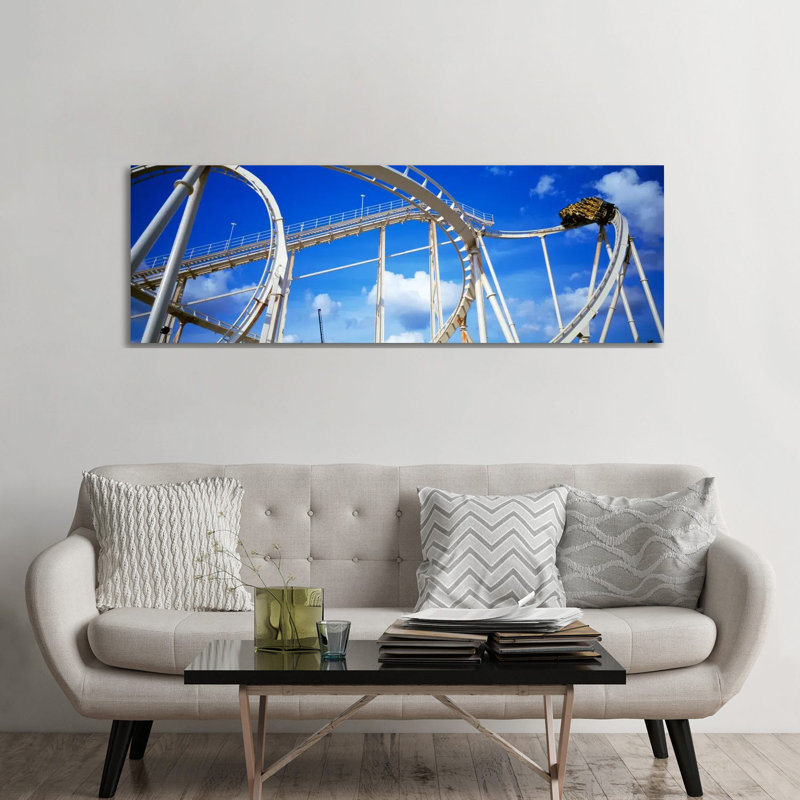 Batman The Escape Rollercoaster, Astroworld, Houston, Texas, USA - Wrapped Canvas Panoramic Print, 182.88 cm H x 60.96 cm W