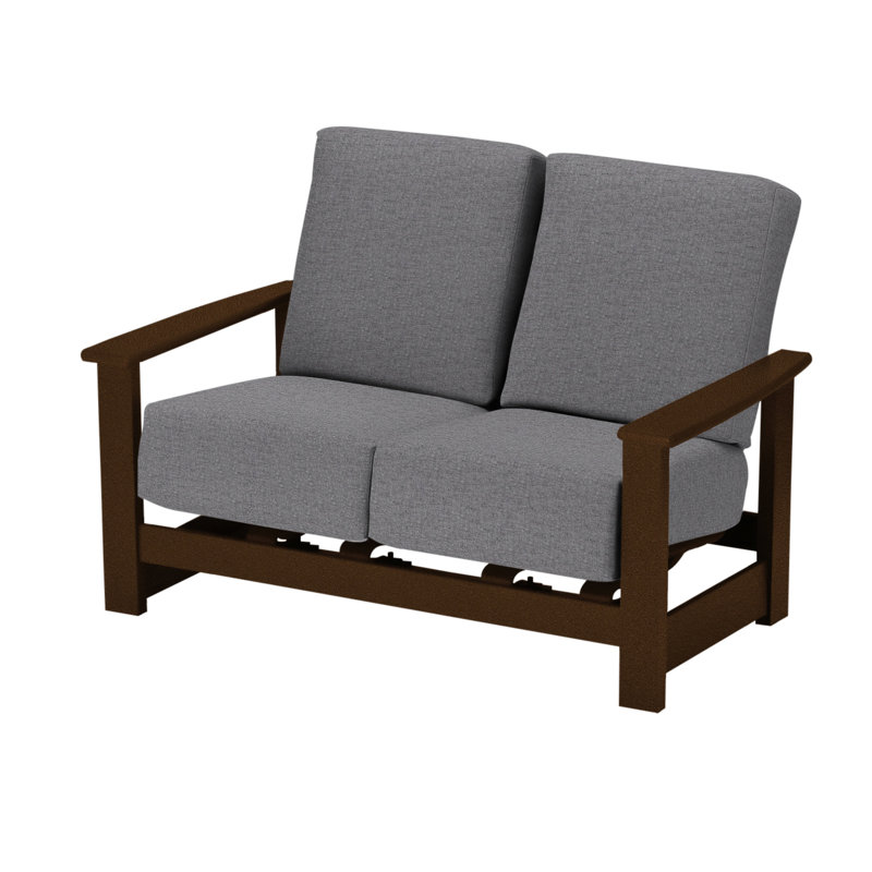 Leeward 56.5'' Wide Loveseat with Cushions, Kona, Paris