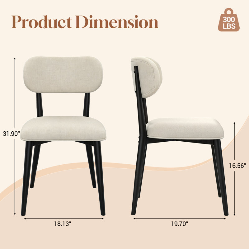 Ensemble de table de salle à manger extensible de 43 à 59 po, table de cuisine moderne Mid-Century 7 pièces avec 6 chaises rembourrées