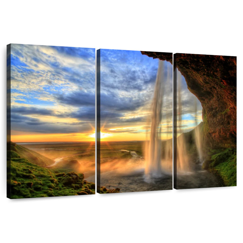 Alvord Mountain Waterfall, 32" H x 50" W