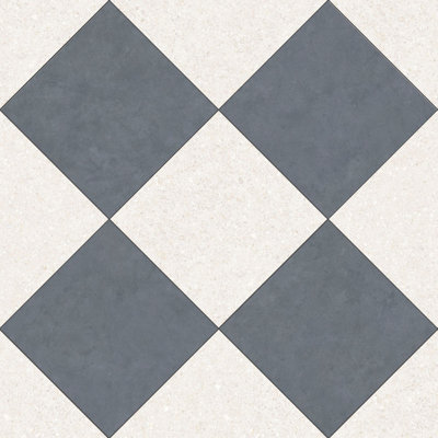 Lithos 12X12 Checkerboard Blanco And Cobalto