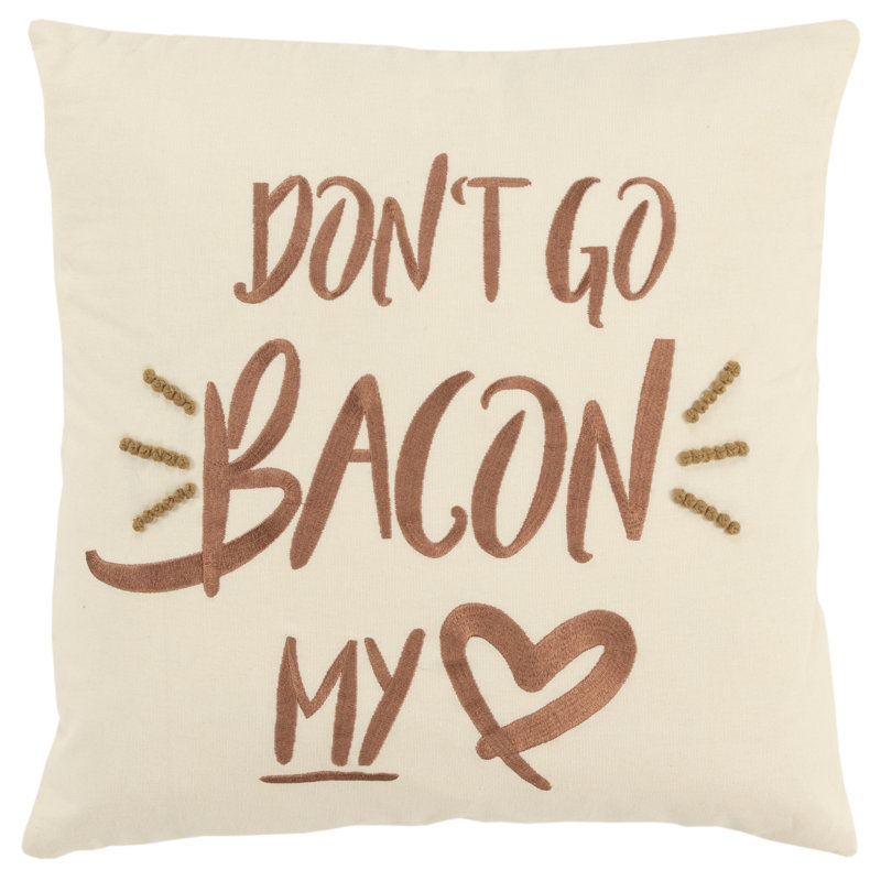 Embroidered Cotton Throw Pillow